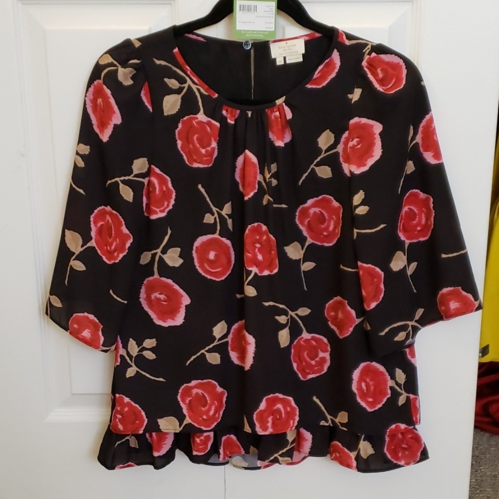 Kate Spade run wild hazy rose double layer top